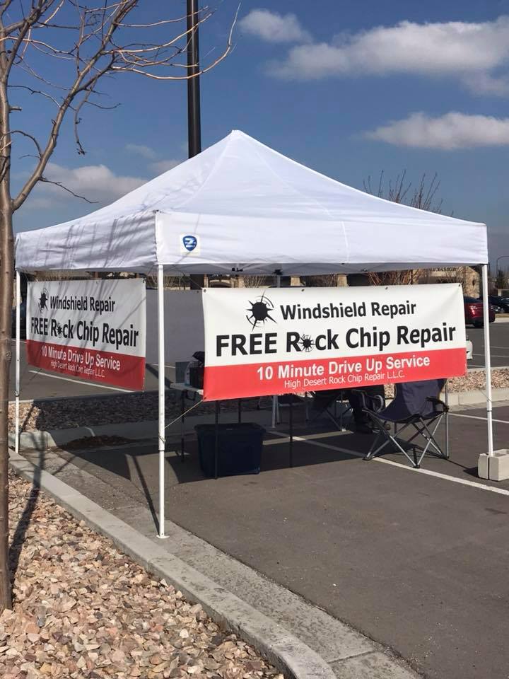 High Desert Rock Chip Repair service tent